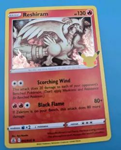 Reshiram 002/025 Holo Rare - 2021 Pokemon Celebrations 25th Anniversary LP - Image 1