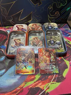 One Piece Tin Pack Set Vol 2 OP-13 Factory Sealed Promos! All Tins NO PACKS - Image 1