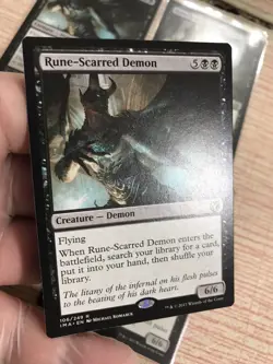 MTG 1X Rune-Scarred Demon Iconic Masters - PACK FRESH UNPLAYED - NM/mint - Image 1