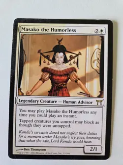 MTG Damaged English Masako the Humorless Champions of Kamigawa - Image 1