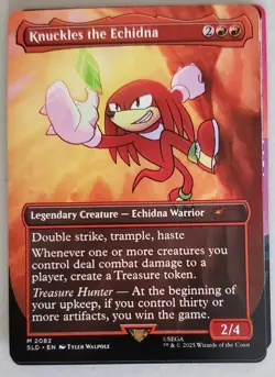 Knuckles the Echidna Secret Lair Drop Regular Magic Mtg Sonic - Image 1