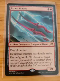 MTG Lizard Blades 153 Kamigawa: Neon Dynasty M/NM Free UK P&P - Image 1