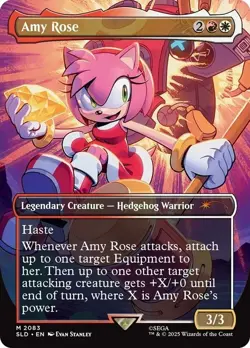 1x - Amy Rose - borderless #2083 - Sonic Secret Lair Super MTG - Image 1