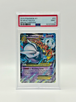 2015 POKEMON XY BREAKTHROUGH M MEWTWO EX #63 PSA 9 MINT - Image 1