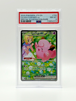 2025 Pokemon Journey Together Lillie's Clefairy EX 184/159 SIR PSA 8 - Image 1