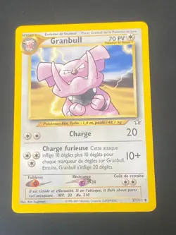 CARTE POKEMON GRANBULL 37/111 FR PEU COMMUNE NEO GENESIS - EXC - Image 1