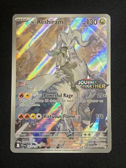 Pokemon N's Reshiram - (Journey Together Stamped) Illustration Rare 167/159 NM - Image 1