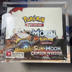 Pokemon TCG - Sun & Moon Crimson Invasion Booster Box W/ Acryllic(2) - Image 1
