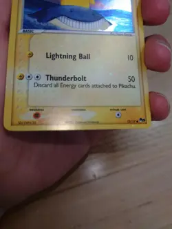 Pokemon Pikachu 12/17 POP Series 5 Rare Holo Bleed - Corrected Back LP - Image 2