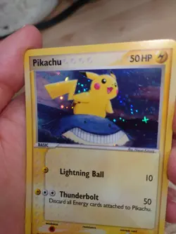 Pokemon Pikachu 12/17 POP Series 5 Rare Holo Bleed - Corrected Back LP - Image 4