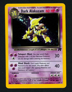 Pokemon Dark Alakazam Unlimited Holo 1/82 Team Rocket 1999 (LP) - Image 1