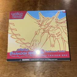 Pokemon Center Exclusive Paradox Rift ETB Roaring Moon Elite Trainer Box - Image 1