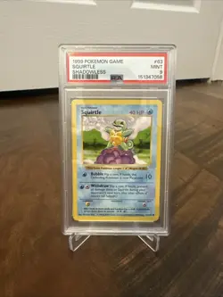 1999 Pokemon Game Shadowless #63 Squirtle PSA 9 MINT - Image 1