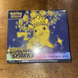Pokemon Surging Sparks Pokemon Center ETB Exclusive Brand New Factory Sealed - Image 1