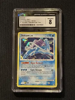 Suicune Lv 44 19/132 Cracked Ice CGC 8 Pokemon Secret Wonders 2007 TCG - Image 1