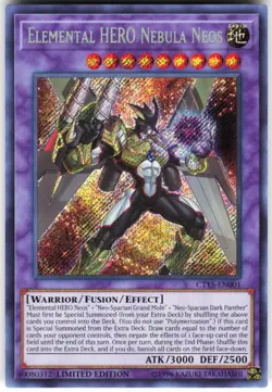 Elemental HERO Nebula Neos CT15-EN001 Yugioh TCG Secret Rare NM - Image 1
