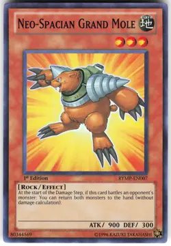 Neo-Spacian Grand Mole RYMP-EN007 Yugioh TCG Super Rare 1st Ed MP - Image 1
