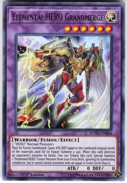 Elemental HERO Grandmerge DUPO-EN004 Yugioh TCG Ultra Rare NM - Image 1
