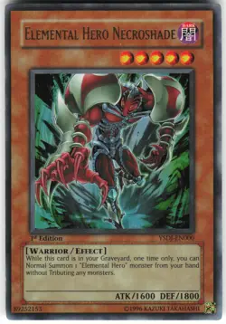 Elemental HERO Necroshade YSDJ-EN000 Yugioh TCG Ultra Rare 1st Ed LP - Image 1