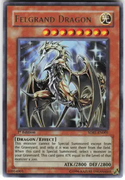Felgrand Dragon SDRL-EN001 Yugioh TCG Ultra Rare NM - Image 1