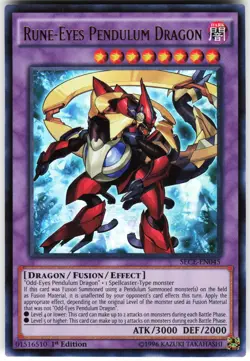 Rune-Eyes Pendulum Dragon SECE-EN045 Yugioh TCG Ultra Rare NM - Image 1