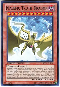 Malefic Truth Dragon CT09-EN016 Yugioh TCG Super Rare LP - Image 1
