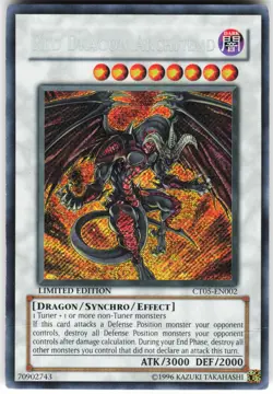 Red Dragon Archfiend CT05-EN002 Yugioh TCG Secret Rare MP CREASE - Image 1
