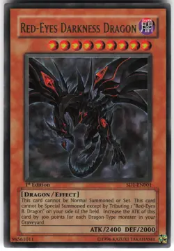 Red-Eyes Darkness Dragon SD1-EN001 Yugioh TCG Ultra Rare LP/MP - Image 1