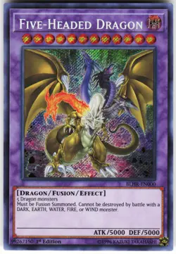 Five-Headed Dragon BLHR-EN000 Yugioh TCG Secret Rare NM - Image 1