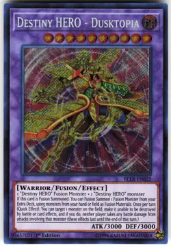 Destiny HERO - Dusktopia BLLR-EN025 Yugioh TCG Secret Rare NM - Image 1