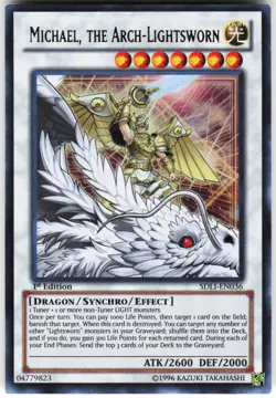 Michael, the Arch-Lightsworn SDLI-EN036 Yugioh TCG Ultra Rare MP - Image 1