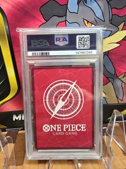 One Piece op14-eb04 The azure sea's seven Dracule Mihawk Alt Art Leader PSA 10 - Image 2