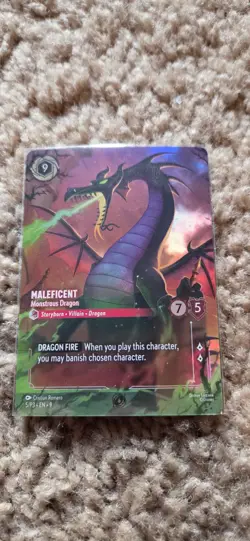 Maleficent - Monstrous Dragon Store Championship Top 8 promo Enchanted Lorcana - Image 1