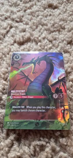 Maleficent - Monstrous Dragon Store Championship Top 8 promo Enchanted Lorcana - Image 3