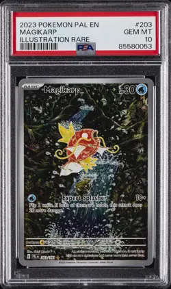 2023 POKEMON PAL EN-PALDEA EVOLVED ILLUSTRATION RARE #203 MAGIKARP PSA 10 - Image 1