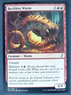 Reckless Wurm Foil - Remastered - Mtg Magic Cards #Q7 - Image 1
