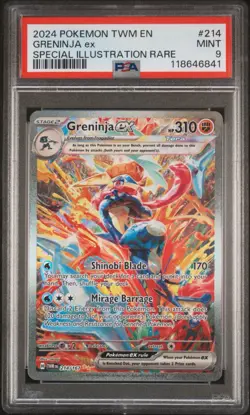 Pokemon Twilight Masquerade Greninja EX Special Illustration Rare 214/167 PSA 9 - Image 1