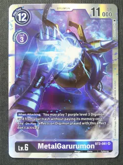 Metalgarurumon BT2-081 SR - Digimon Cards #PC - Image 1