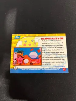 Pokemon Topps The Water Race Is On! Pika's VA 47 Moderate NON HOLO Trading Card - Image 2