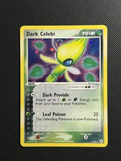 Pokemon TCG Dark Celebi Holo Rare Card 4/101 Hidden Legends NM with SWIRL - Image 2