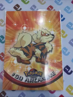 Arcanine #59 Topps Blue Logo TV Animation Edition 1999 Pokemon Card Damaged - Image 1