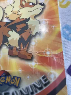 Arcanine #59 Topps Blue Logo TV Animation Edition 1999 Pokemon Card Damaged - Image 3