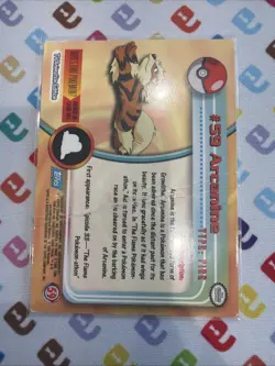 Arcanine #59 Topps Blue Logo TV Animation Edition 1999 Pokemon Card Damaged - Image 4