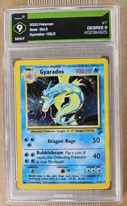 Degree 9 MINT Gyarados Base Set 2 7/130 Holo Pokemon Card psa - Image 1