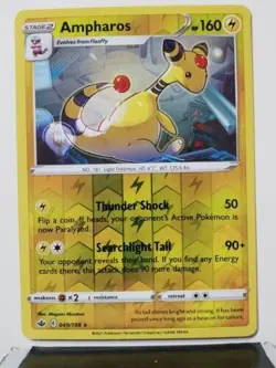 HOLO Ampharos 049/198 - NM / M - RARE REVERSE Chilling Reign Pokemon Card - Image 1