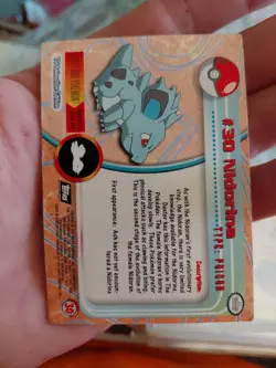 Nidorina #30 Pokemon 1999 Topps TV Regular Non Holo Vintage Card TCG English - Image 2