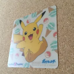 【NM】Pikachu Pokemon Plastic Coaster Card Promo Baskin-Robbins Japanese F/S - Image 3