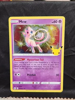 Pokemon Mew Holo Rare TCG Card 11/25 Celebrations 25th Anniversary Edition - Image 1