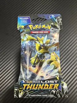 Pokemon TCG: Lost Thunder Sleeved Booster Pack Sun & Moon New Factory Sealed - Image 1