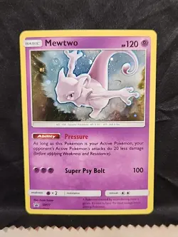 Pokemon TCG Mewtwo SM77 Black Star Promo Holo Card 2017 - Image 1
